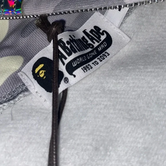Bape Hoodie - Glow in the Dark - Reflective Shark Face - 100% cotton & Authentic